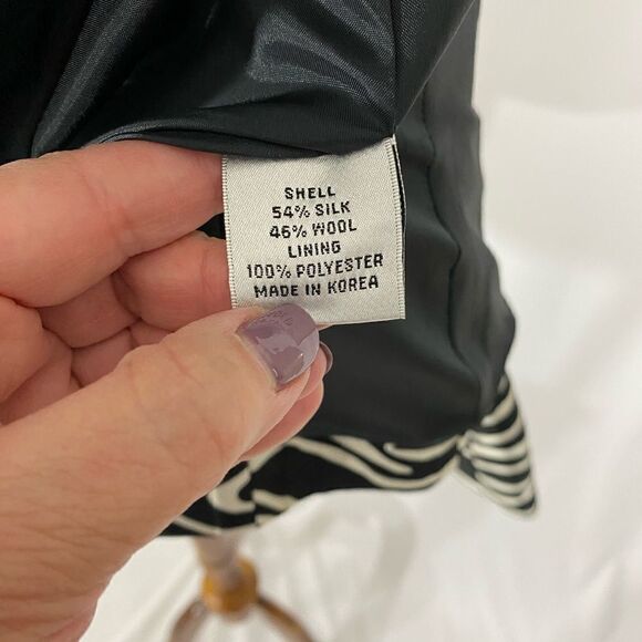 Talbots Animal Print Silk Jacket - Picture 6 of 7